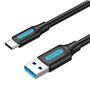Cabo USB 3.0 Tipo-C Vention COZBG, USB Macho - USB Tipo-C Macho, Até 60W, 5Gbps, 1.5m, Preto