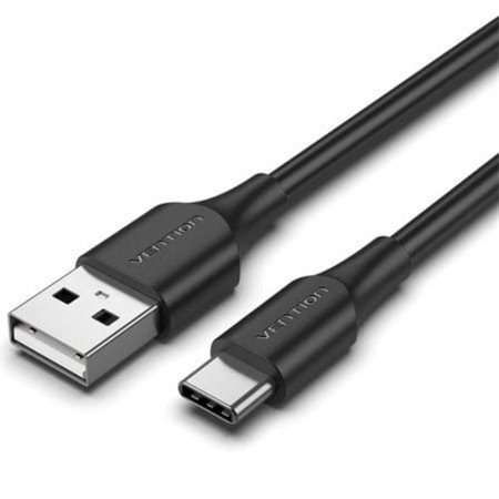 Cabo USB 2.0 Tipo-C Vention CTHBC, USB Tipo-C Macho - USB Macho, Até 60W, 480Mbps, 25cm, Preto