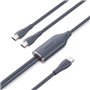 Cabo USB 2.0 Tipo-C Vention CTMBG, USB Tipo-C Macho - 2 x USB Tipo-C Macho, Até 100W, 480Mbps, 1.5m, Preto