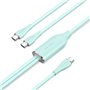Cabo USB 2.0 Tipo-C Vention CTMGG, USB Tipo-C Macho - 2 x USB Tipo-C Macho, Até 100W, 480Mbps, 1.5m, Verde