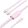 Cabo USB Tipo-C Vention CTMPG, USB Tipo-C Macho - 2 x USB Tipo-C Macho, Até 100W, 480Mbps, 1.5m, Rosa