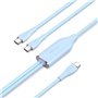 Cabo USB Tipo-C Vention CTMSG, USB Tipo-C Macho - 2 x USB Tipo-C Macho, Até 100W, 480Mbps, 1.5m, Azul