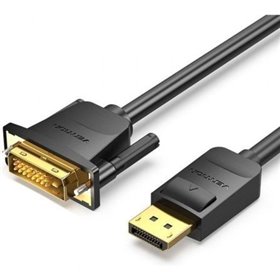 Cabo Conversor Vention HAFBF, DisplayPort Macho - DVI Macho, 1m, Preto