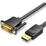 Cabo Conversor Vention HAFBF, DisplayPort Macho - DVI Macho, 1m, Preto