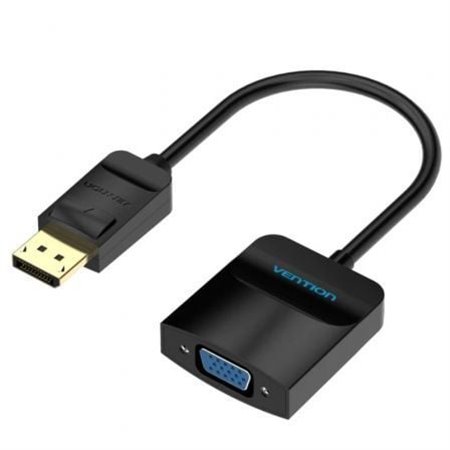 Conversor Vention HBFBB, DisplayPort Macho - VGA Fêmea, 15cm, Preto