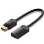 Cabo Conversor Vention HBZBB, DisplayPort Macho - HDMI 4K Fêmea, 15cm, Preto