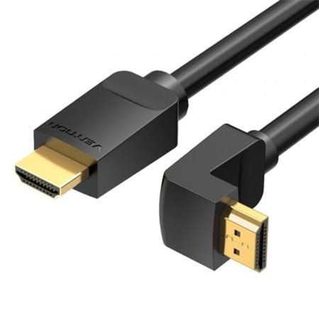 Cabo HDMI 2.0 4K Acodado Vention AAQBH, HDMI Macho - HDMI Macho, 2m, Preto
