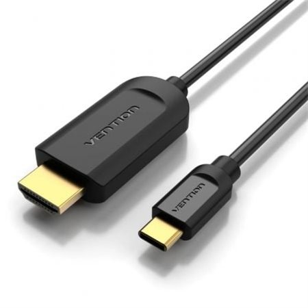 Cabo Conversor HDMI 1.4 4K Vention CGUBG, USB Tipo-C Macho - HDMI Macho, 1.5m, Preto