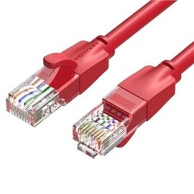 Cabo de Rede RJ45 UTP Vention IBERF Cat.6, 1m, Vermelho