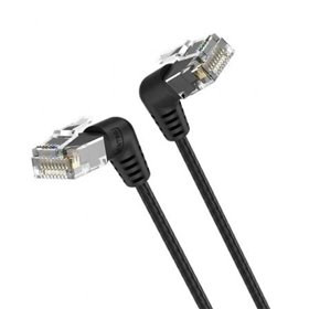 Cabo de Rede RJ45 UTP Vention IBOBF Cat.6A, 1m, Cabeza Rotatoria 360º, Preto