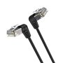 Cabo de Rede RJ45 UTP Vention IBOBF Cat.6A, 1m, Cabeza Rotatoria 360º, Preto
