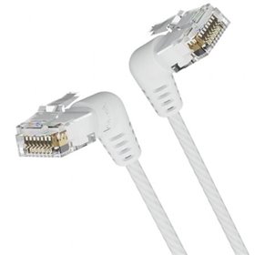 Cabo de Rede RJ45 UTP Vention IBOWF Cat.6A, 1m, Cabeza Rotatoria 360º, Branco