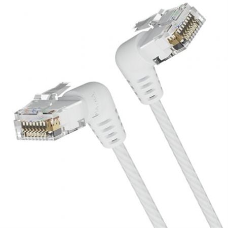 Cabo de Rede RJ45 UTP Vention IBOWF Cat.6A, 1m, Cabeza Rotatoria 360º, Branco