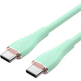 Cabo USB 2.0 Tipo-C Vention TAWGF, USB Tipo-C Macho - USB Tipo-C Macho, Até 100W, 480Mbps, 1m, Verde