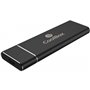 Invólucro do mini disco rígido - hdd - ssd coolbox coo - mcm - sata sata m.2 usb 3.1 gen 2 alumínio preto