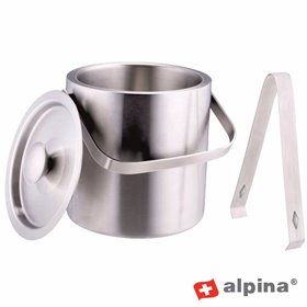 Balde Para Gelo Ø14cm 1.2L Inox Alpina