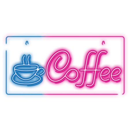 Luz LED Neon em Forma de Letras Coffee