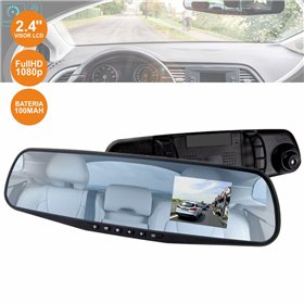 Câmara Vigilância FHD 1080P Espelho Retrovisor Automóvel 2.4