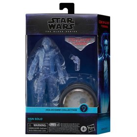 Hasbro star wars a série negra coleção holocomm figura han solo