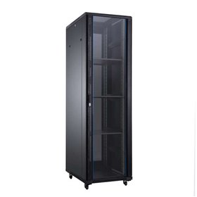 Armário de piso Aiten Data AI6627 27U - Largura 600 - Profundidade 600 - Inclui 2 bandejas fixas - 4 ventoinhas de 120 mm - 1 ba