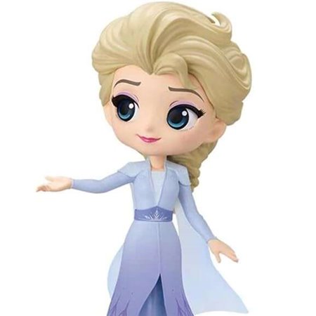 Banpresto Personagens Disney Q Posket Frozen 2 Vol. 2 Elsa - Figura colecionável - Altura 14cm aprox. - Fabricado em PVC e ABS