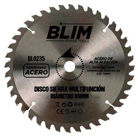 Disco de corte de aço Blim para serra multifuncional 85mm - 80 dentes com revestimento de carboneto de tungstênio