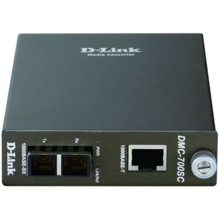 Conversor de mídia D-Link Gigabit RJ-45 para fibra óptica SC
