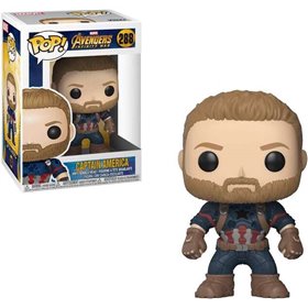 Funko Pop Marvel Avengers Infinity War Capitão América - Figura de vinil - Altura 9cm aprox.