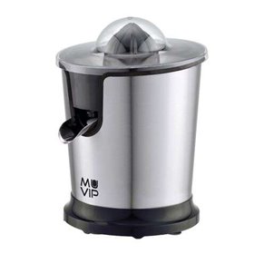 Espremedor elétrico de aço inoxidável Muvip 300W - Corpo e filtro em aço inoxidável - Sistema anti-gotejamento - 2 tamanhos de c