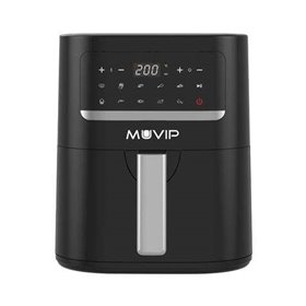 Fritadeira Muvip Hot Air 4,5L 1600W Touch Screen - 10 Programas Predefinidos - Cozinha com 80% Menos Gordura - Panela Antiaderen