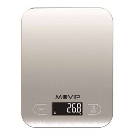 Balança de cozinha digital Muvip Luxury Bluetooth - Plataforma de aço inoxidável - Tela LCD - Sensor de alta precisão - Desligam