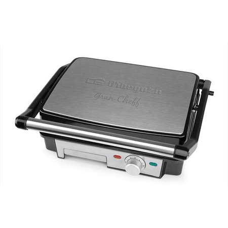 Grelhador multifuncional Orbegozo 4570 - Fogão sem óleo com potência de 2200W - Superfície antiaderente e placas dobráveis 180º 