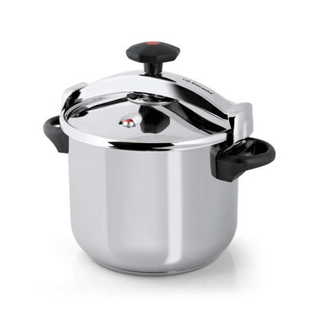 Panela de pressão clássica Orbegozo HPL 8070 - Capacidade 8 litros - Tripla segurança - Regulagem interna de pressão - Fundo san