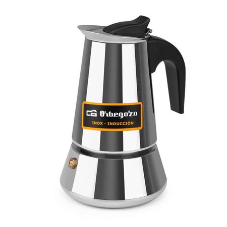 Máquina de café em aço inoxidável resistente e versátil Orbegozo KFI 460 - Capacidade para 4 xícaras - Adequado para todos os ti
