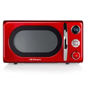 Orbegozo MIG 2042 Microondas Vintage Multifunções - Potência 700W/900W - 10 Níveis de Potência - Grelha de Quartzo - Temporizado
