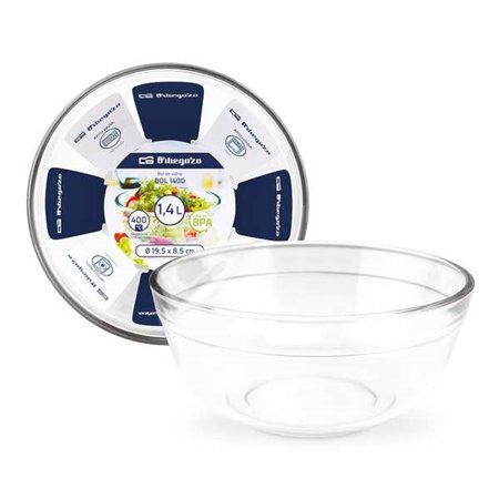 Conjunto de tigelas de vidro ultra-resistente Orbegozo BOL Series - Versátil e durável - Capacidade 1,4 / 2,3 / 3,5L - Seguro pa