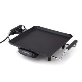 Placa para grelhar saudável Orbegozo TB 2206 B - Termostato ajustável - Superfície antiaderente - Recipiente coletor de gordura 