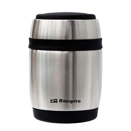 Garrafa térmica pequena anti-derramamento Orbegozo TRSL 380 - Capacidade 350ml - Aço inoxidável - Mantém a temperatura por 12 ho