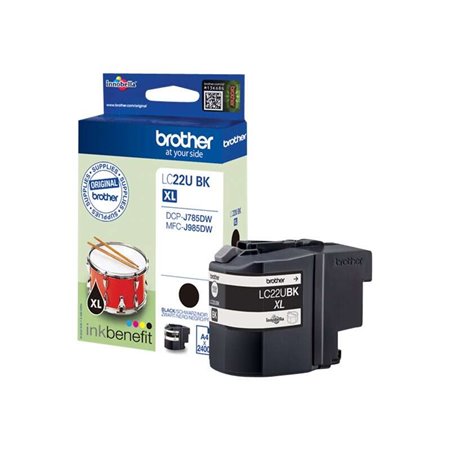 Tinteiro original Brother LC22U preto - LC22UBKBP