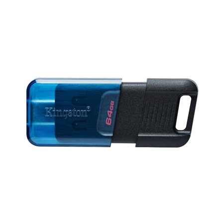 Memória usb 3.2 tipo c kingston 64gb datatraveler dt80m