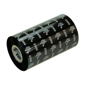 Pacote de 12 fitas de transferência térmica originais Zebra ZipShip 2300 - Fitas de cera - Núcleo de 12,7 mm, largura de 84 mm, 