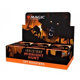 Conjunto de jogo de cartas booster magos da costa magia o encontro innistrad caça à meia-noite 30 envelopes inglês