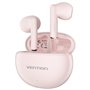 Auriculares Bluetooth Vention ELF 06 NBKP0 com caixa de carregamento, Autonomia 6h, Rosas