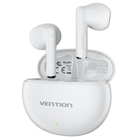 Auriculares Bluetooth Vention ELF 06 NBKW0 com caixa de carregamento, Autonomia 6h, Brancos