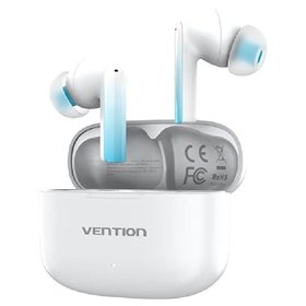 Auriculares Bluetooth Vention ELF E04 NBIW0 com caixa de carregamento/ Autonomia 6h/ Brancos