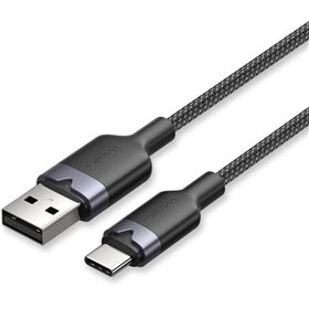 Cabo USB 2.0 Tipo-C Vention CTNBH, USB Tipo-C Macho - USB Macho, Até 60W, 480Mbps, 2m, Preto