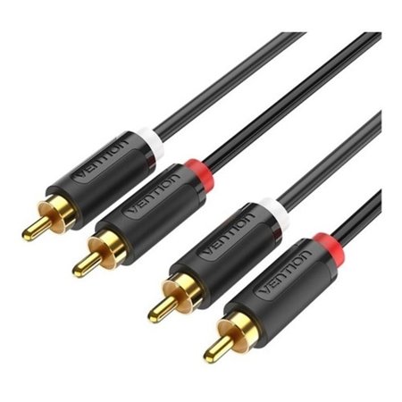 Cabo Stereo Vention BCMBF, 2x RCA Macho - 2x RCA Macho, 1m, Preto