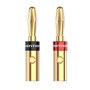 Adaptador, Conector Banana Vention BFDJ0-2, Cabo de Audio Fêmea - Banana Macho, 2 uds, Dourado