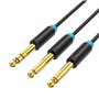 Cabo Stereo Vention BATBH, Jack 6.35 Macho - 2x Jack 6.35 Macho, 2m, Preto