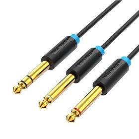 Cabo Stereo Vention BATBH, Jack 6.35 Macho - 2x Jack 6.35 Macho, 2m, Preto